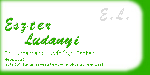 eszter ludanyi business card